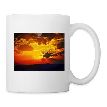 Sonnenuntergangsfeuerstrahlen - Tasse - Weiß - Rechts