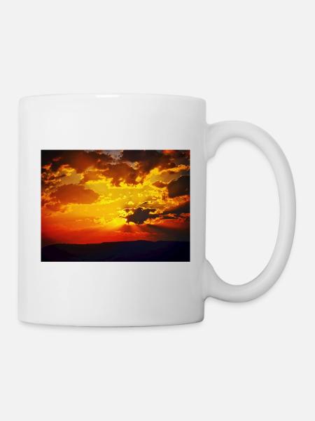 Sunset Fire Rays - Mug - white