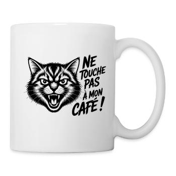 Ne touche pas à mon café ! - Mug blanc - blanc - Droite