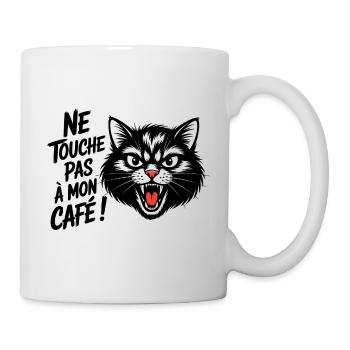 Ne touche pas à mon café ! - Mug blanc - blanc - Droite