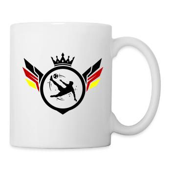 Footballer overhead kick Germany - Mug - white - Right