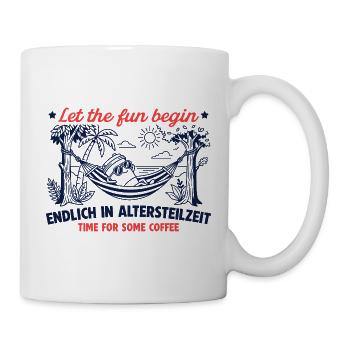 Endlich in Altersteilzeit - Retro Kaffee - Tasse - Weiß - Rechts