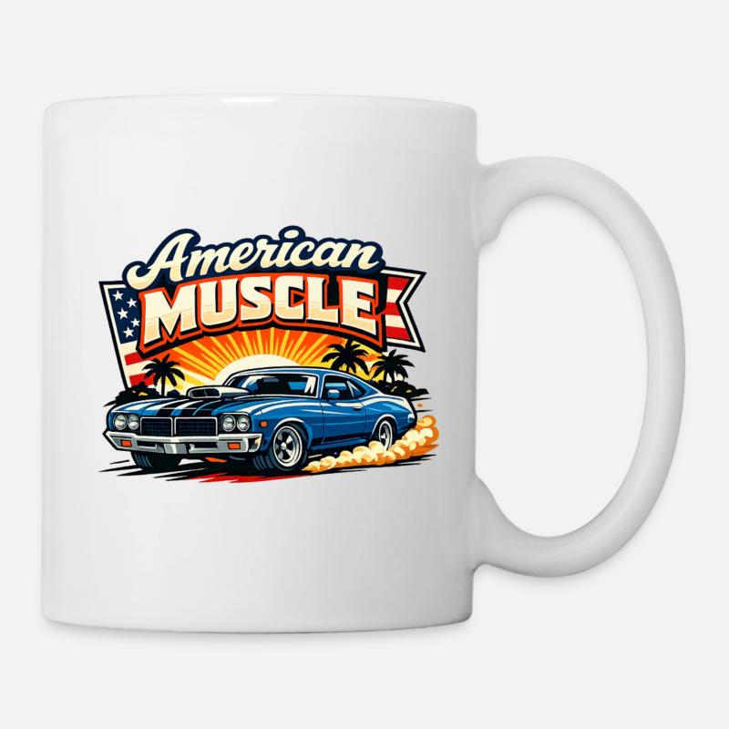 American_Muscle_3 - Tasse - Weiß