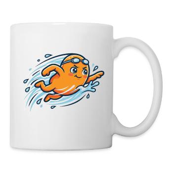 Splashing Orange Summer Vibes Pool Vacation Ladies - Mug - white - Right