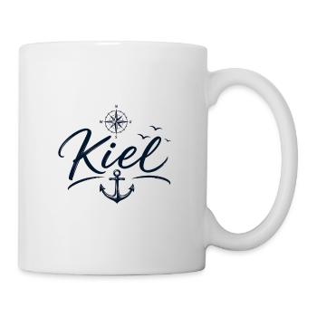 Kiel fashion with anchor and compass - Mug - white - Right