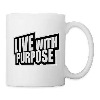 Live With Purpose Motivation Sense Mindset Saying - Mug - white - Right