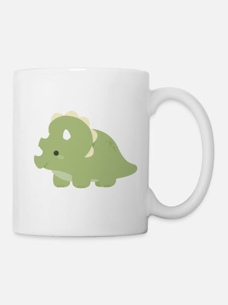 Smaragd-Triceratops-Zauber - Tasse - Weiß