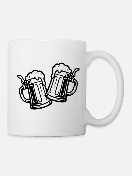 Bier Prost Symbol - Tasse - Weiß