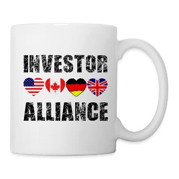 Flag Hearts États-Unis, Canada, Allemagne, Royaume-Uni - Mug blanc - blanc - Droite