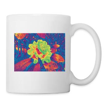 Neon Bloom Psychedelic Flower - Mug - white - Right