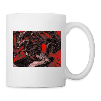 Red Marble Swirl Pattern - Mug - white - Right