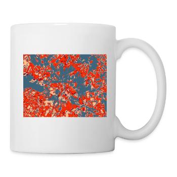 Karmesinrotes Blätterdachmosaik - Tasse - Weiß - Rechts