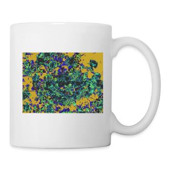 Fleurs néon Décor floral psychédélique - Mug blanc - blanc - Droite