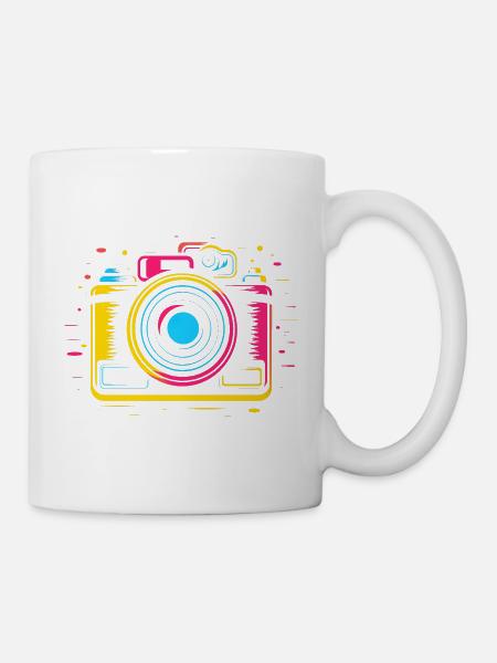 Fotokamera Retrowave - Tasse - Weiß