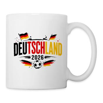 Deutschland 2026 Fußball Fan  - Tasse - Weiß - Rechts