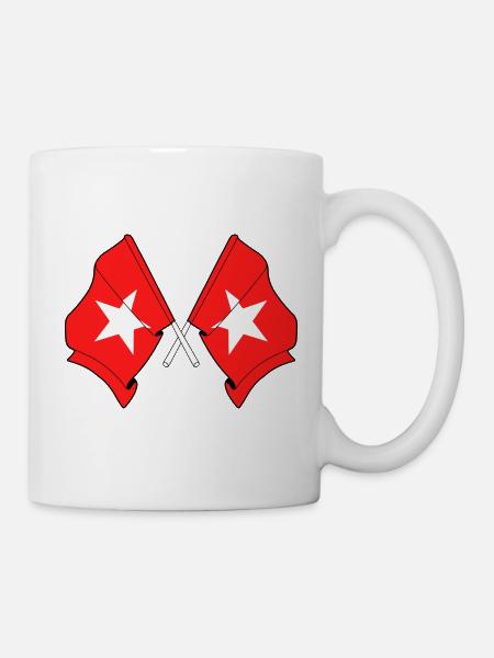 Maastricht Zwillingsflaggen - Tasse - Weiß