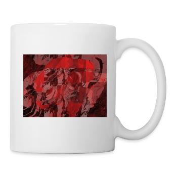 Red Marble Square Overlay - Mug - white - Right
