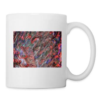 Farbwirbel Marmormuster - Tasse - Weiß - Rechts