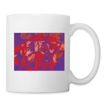 Farbwirbel Feuerfluss - Tasse - Weiß - Rechts