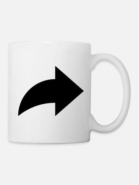 Pfeil, share - Tasse - Weiß