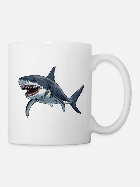 Haie Hai - Tasse - Weiß