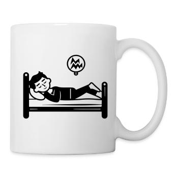 Schlafen Bett - Tasse - Weiß - Rechts