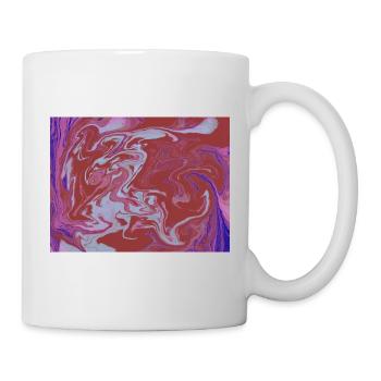 Marble Flux Rot-Pink Muster - Tasse - Weiß - Rechts