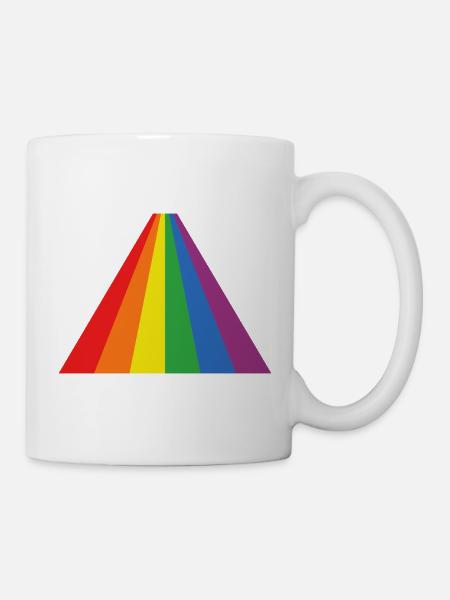 Regenbogendreieck Kühn - Tasse - Weiß