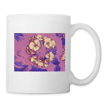 Pastel Blossoms Gold Sketch - Mug - white - Right