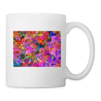 Farbexplosion Blüten-Collage - Tasse - Weiß - Rechts