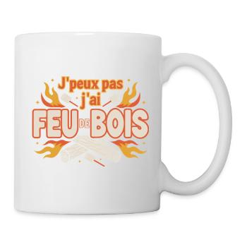 Jpeux pas feu de bois camping - Mug blanc - blanc - Droite