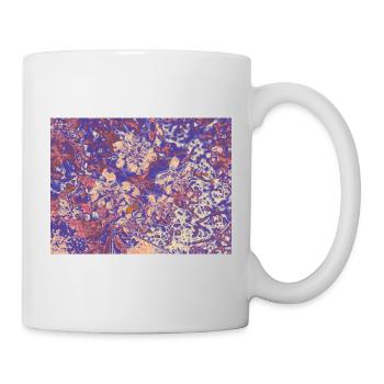 Fleurs psychédéliques imprimées néon - Mug blanc - blanc - Droite