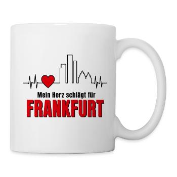 Mein Herz schlägt für Frankfurt - Tasse - Weiß - Rechts