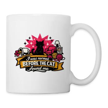 Bevor Die Katze Fand Mich – Katzenchaos - Tasse - Weiß - Rechts