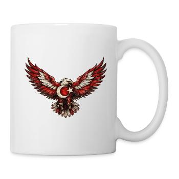 Étoile croissante de lune à aigle ailé - Mug blanc - blanc - Droite