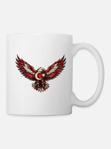 Flügeladler Halbmondstern - Tasse - Weiß