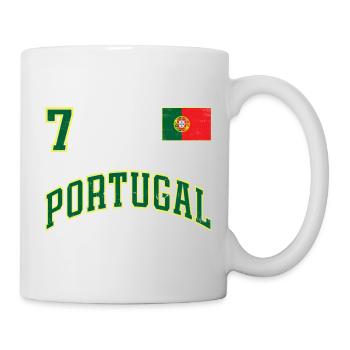 Portugal Football PORTUGAL Text Jersey Design - Mug - white - Right
