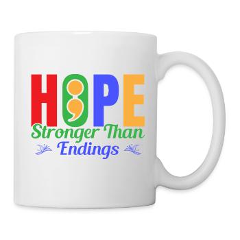 Point-virgule Prévention du suicide Espoir Plus fort Semi - Mug blanc - blanc - Droite