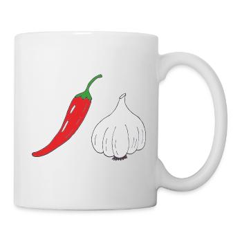 Chili und Knoblauch Duo - Tasse - Weiß - Rechts