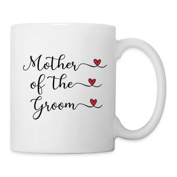 Logo mignon de la Mère du Marié avec un cœur - Mug blanc - blanc - Droite