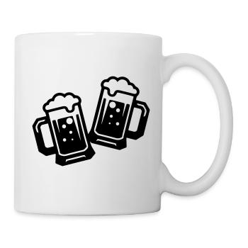 Bier Prost Symbol - Tasse - Weiß - Rechts