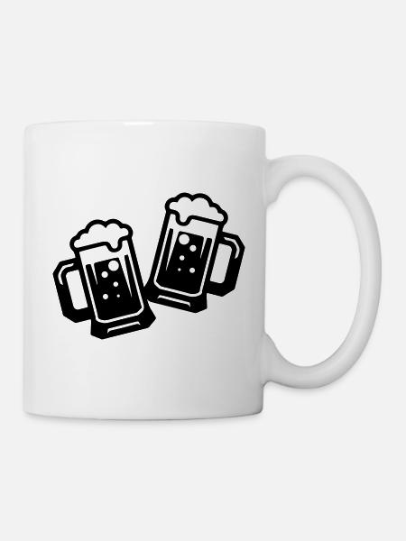 Bier Prost Symbol - Tasse - Weiß