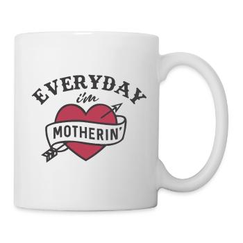 Everyday Mama Herzdesign - Tasse - Weiß - Rechts