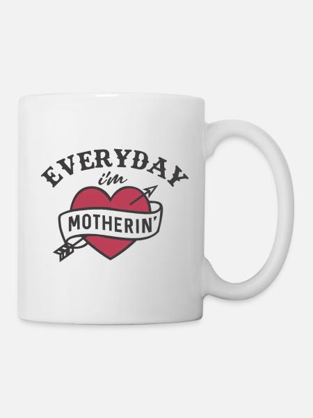 Everyday Mama Heart Design - Mug - white