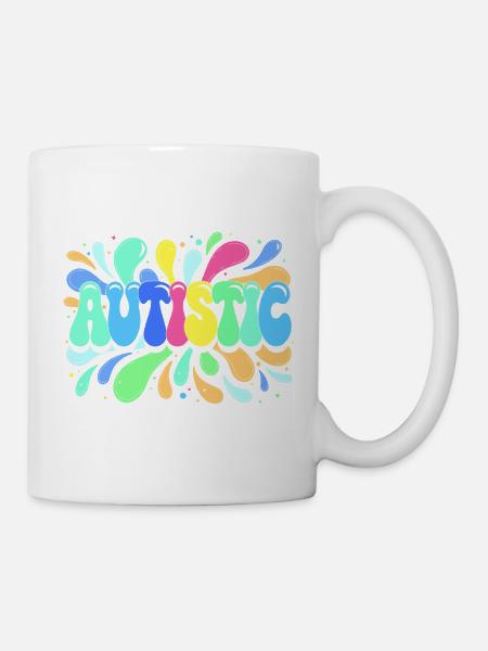 Autismus-Farben und Stolz - Tasse - Weiß