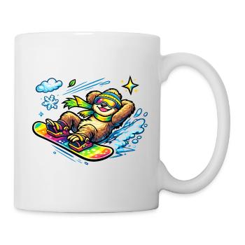 Snow Surfer Sloth - Mug - white - Right