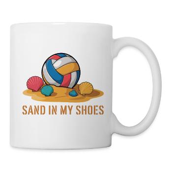 Sand In My Shoes Beach Volleyball Summer Beach - Mug - white - Right