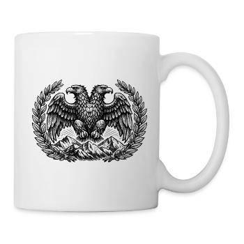 Albanie chemise drapeau aigle vacances balkanique cadeau - Mug blanc - blanc - Droite