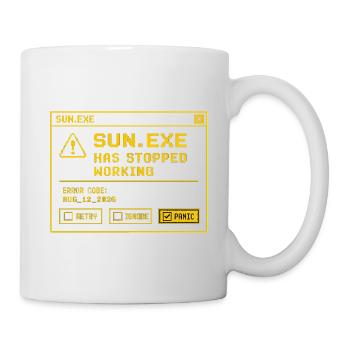 SUN.EXE: Retro-Fehlerbildschirm der Sonnenfinsternis - Tasse - Weiß - Rechts