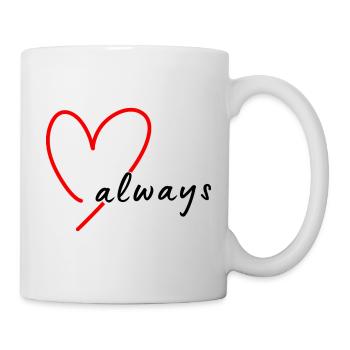 Red Sketch Heart Hand Drawing - Mug - white - Right